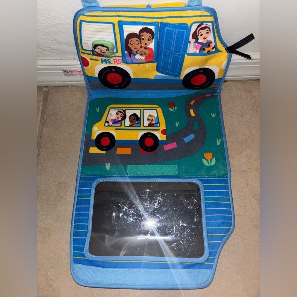 Ms. Rachel Tummy Time Activity Bus Baby Play Puzzle with Mirror - Picture 3 of 6